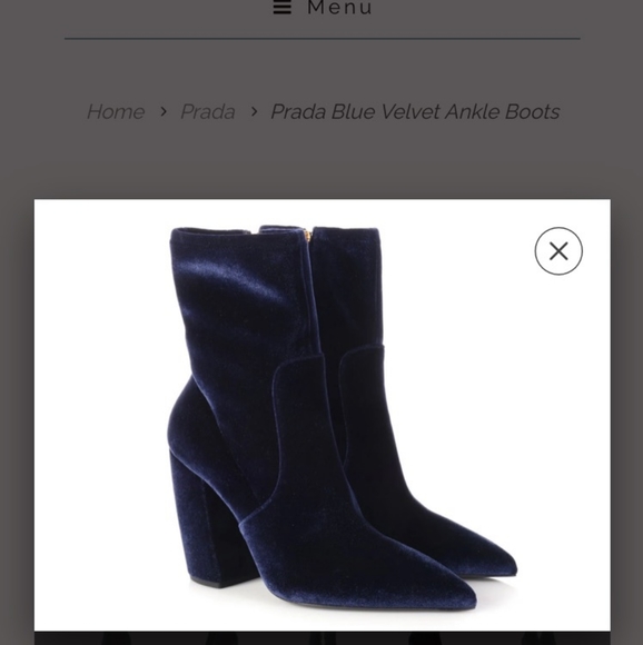 Prada Velvet Ankle booties - Picture 2 of 5